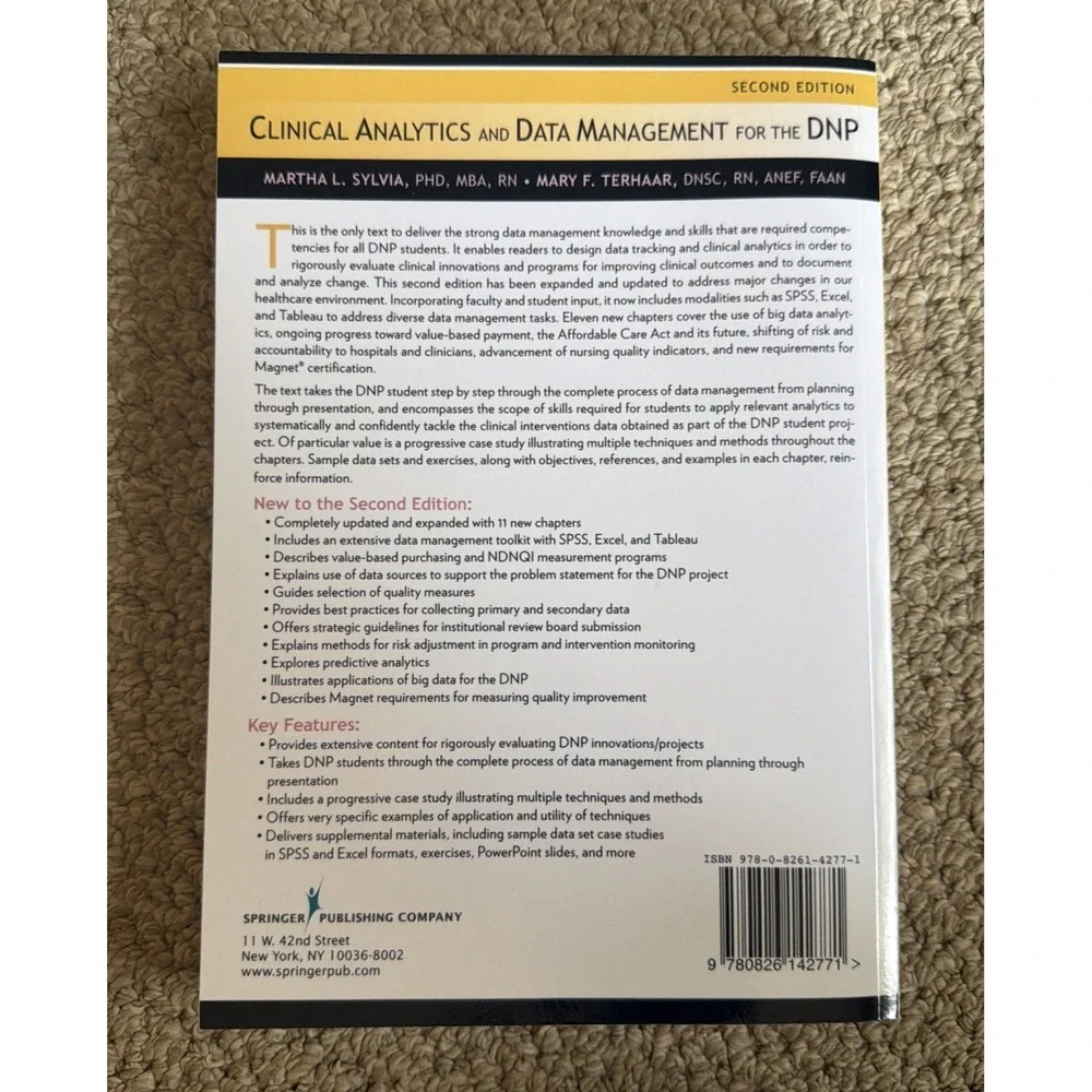 Clinical Analytics and Data Management for the‎ DNP, Second Edition